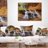 Designart Dniester Canyon Spring Waterfalls' Landscape Photography Throw Living Room, Sofa, High Quality Pillow Insert + Cushion Cover Printed On Both Side 26 in. x 26 in view 3