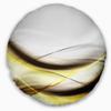 Abstract Golden Waves' Abstract Round Throw Pillow & Round Cushion Pillow Cover for Living Room, Sofa view 1