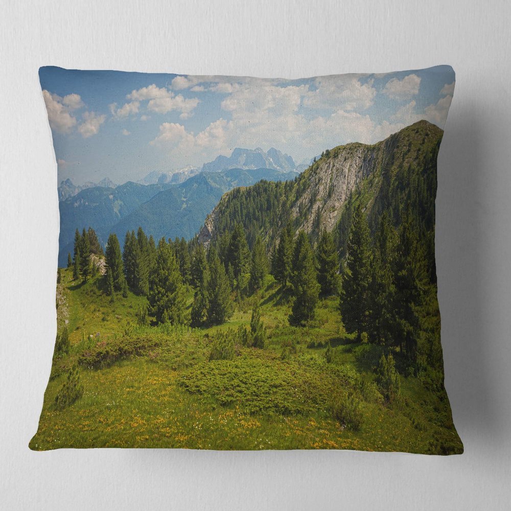 Amazing Visitor Mountains' Landscape Photo Throw Pillow & Cushion Pillow Cover for Living Room, Sofa