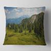 Amazing Visitor Mountains' Landscape Photo Throw Pillow & Cushion Pillow Cover for Living Room, Sofa view 1