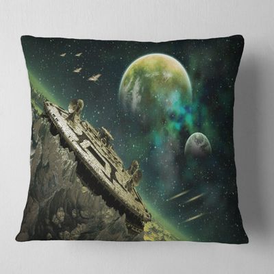 Alien Planet' Abstract Throw Pillow & Cushion Pillow Cover for Living Room, Sofa