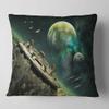 Alien Planet' Abstract Throw Pillow & Cushion Pillow Cover for Living Room, Sofa view 1
