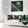 Alien Planet' Abstract Throw Pillow & Cushion Pillow Cover for Living Room, Sofa view 2