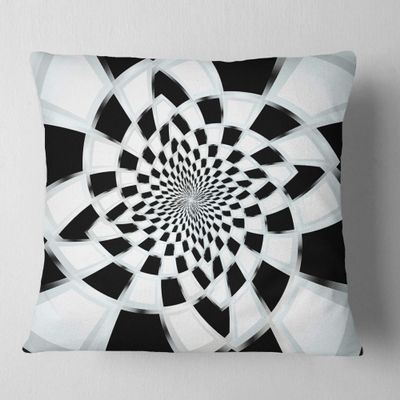 Abstract Spiral Fractal Design' Abstract Throw Pillow & Cushion Pillow Cover for Living Room, Sofa