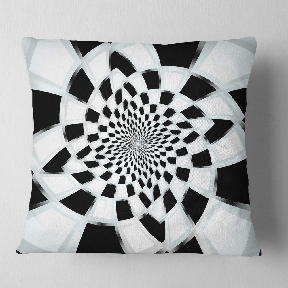 Abstract Spiral Fractal Design' Abstract Throw Pillow & Cushion Pillow Cover for Living Room, Sofa