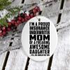 Designsify Christmas Tree Decoration, Proud Insurance Underwriter Mom of Awesome Daughter, Circle Ornament, Gifts for Birthday Anniversary Valentines Mom Mothers Fathers Day Party, to Men Women view 3