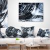 3D Abstract Art Black Spiral' Abstract Round Throw Pillow & Round Cushion Pillow Cover for Living Room, Sofa view 3