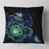 Designart Green Abstract Fractal Flower' Floral Throw Cushion Pillow Cover for Living Room, Sofa 16 in. x 16 in view 1