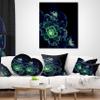 Designart Green Abstract Fractal Flower' Floral Throw Cushion Pillow Cover for Living Room, Sofa 16 in. x 16 in view 3