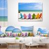 Adirondack Beach Chairs' Seashore Photo Throw Pillow & Cushion Pillow Cover for Living Room, Sofa view 3