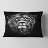 Designart Male Asiatic Lion' Animal Throw Lumbar Cushion Pillow Cover for Living Room, Sofa 12 in. x 20 in view 1
