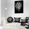 Designart Male Asiatic Lion' Animal Throw Lumbar Cushion Pillow Cover for Living Room, Sofa 12 in. x 20 in view 2
