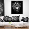 Designart Male Asiatic Lion' Animal Throw Lumbar Cushion Pillow Cover for Living Room, Sofa 12 in. x 20 in view 3