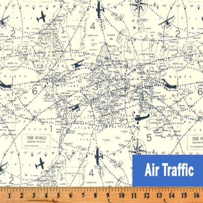 Poised Pillows - Decorative Pillow Case for Bookend Medical Therapy Bed Pillow (Air Traffic)