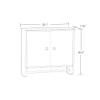 RiverRidge Medford 2 Door Wall Mounted Bathroom Cabinet with Towel Bar and Adjustable Shelf - Compact Bathroom Storage for Toiletries & Essentials view 3