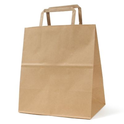  Pack Takeyama XZT69924 Handbag, Paper Bags, H Flat 2214, Unbleached, 50 Sheets
