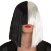 Adult Secret Singer Black & White Wig view 1