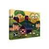 Trademark Fine Art Sunrise Red Quilt Barn by Cheryl Bartley, 35x47-Inch view 2