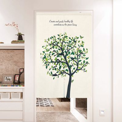 BAIHT HOME Cotton Linen Japanese Noren Doorway Curtain Tapestry with Summer Mood Screen Door Blind 33.5" Width x 59.1" Long