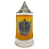 0.5 Liter | OktoberfestHaus Beer Glass Medieval German Eagle Metal Medallion Bar Gifts for Men With Metal Lid Glass Mug view 1