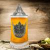 0.5 Liter | OktoberfestHaus Beer Glass Medieval German Eagle Metal Medallion Bar Gifts for Men With Metal Lid Glass Mug view 4