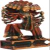 Exotic India Goddess Mahakali - Brass Statue - Color Double Chola Color view 2