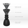 asobu Insulated Pour Over Coffee Maker (32 oz.) Double-Wall Vacuum, Stainless-Steel Filter and Take on the Go Carafe (Burgundy) view 3
