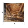 Designart ' Bicycle Against Brown Landscape Photo Tapestry Blanket Dcor Wall Art for Home and Office, Created On Lightweight Polyester Fabric x Large: 80 in. x 68 in view 4