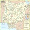 Gifts Delight Laminated 31x24 Poster: Nigeria Political map view 1