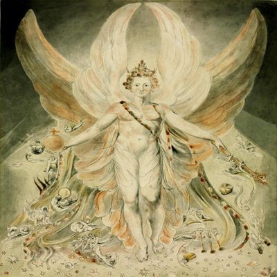 Gifts Delight Laminated 17x21 Poster: William Blake - Satan in his Original Glory Thou Wast Perfect Till Iniquity was Found in Thee, William