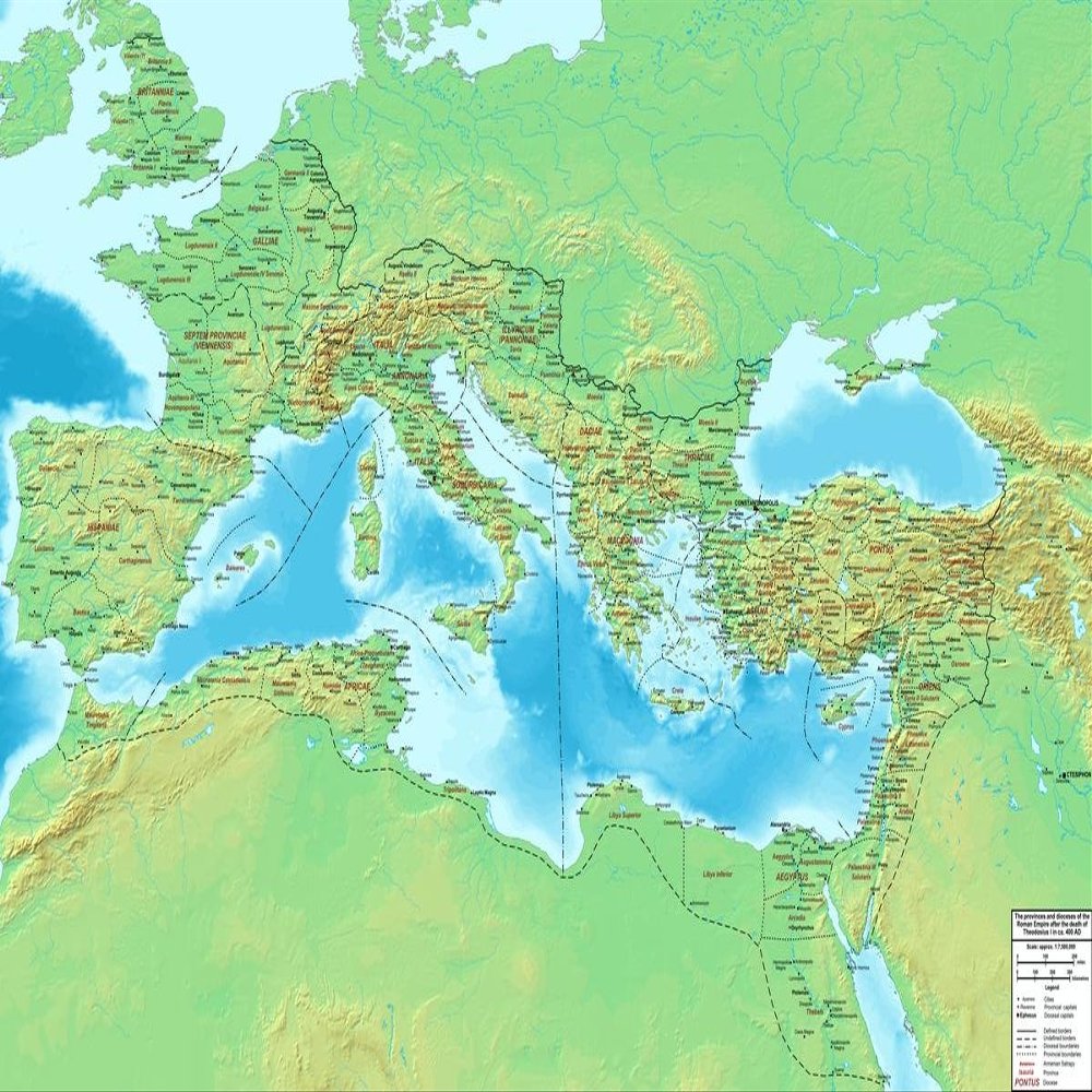 Gifts Delight Laminated 41x24 Poster: Physical Map - Mediterranean Map Physical Images