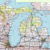 Gifts Delight Laminated 24x30 Poster: Michigan Road Map Michigan Map view 1