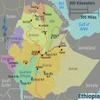 Gifts Delight Laminated 31x24 Poster Ethiopia Regions map view 1
