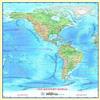 Gifts Delight Laminated 24x25 Poster: Physical Map - Western Hemisphere Wall Map view 1