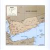 Gifts Delight Laminated 24x25 Poster: Large Detailed Political map of Yemen with Relief, Roads, Railroads and Major Cities - 2002 view 1