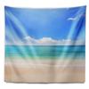 Designart ' Cloudy Horizon Over Beach' Seashore Photo Tapestry Blanket Dcor Wall Art for Home and Office, Created On Lightweight Polyester Fabric x Large: 92" x 78" view 2