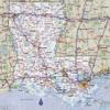 Gifts Delight Laminated 29x24 Poster: Road Map - Large Detailed Roads and Highways map of Louisiana State with All citiesMaps of view 1