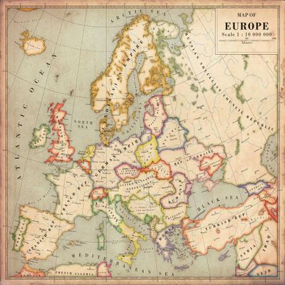 Gifts Delight Laminated 22x19 Poster: Ww1 - Alternate History Map of Europe v2 by Regicollis on