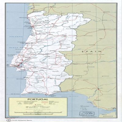 Gifts Delight Laminated 24x46 Poster: Political Map - Large Detailed Political and Administrative map of Portugal with Roads, Railroads, Major Cities
