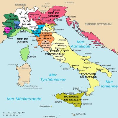 Gifts Delight Laminated 24x29 Poster Map of Italy 1494-fr