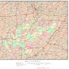 Gifts Delight Laminated 24x25 Poster: West Virginia Political Map view 1