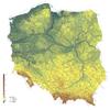 Gifts Delight Laminated 26x24 Poster: Large Detailed Physical map of Poland Poland Europe Mapsland Maps of The World view 1