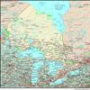Gifts Delight Laminated 24x25 Poster: Resource Map - Ontario, Canada Political Wall Map view 1