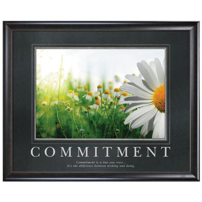 Gifts Delight Laminated 20x20 Poster: Commitment Daisy Motivational Poster by Successories - Classic Motivational Posters