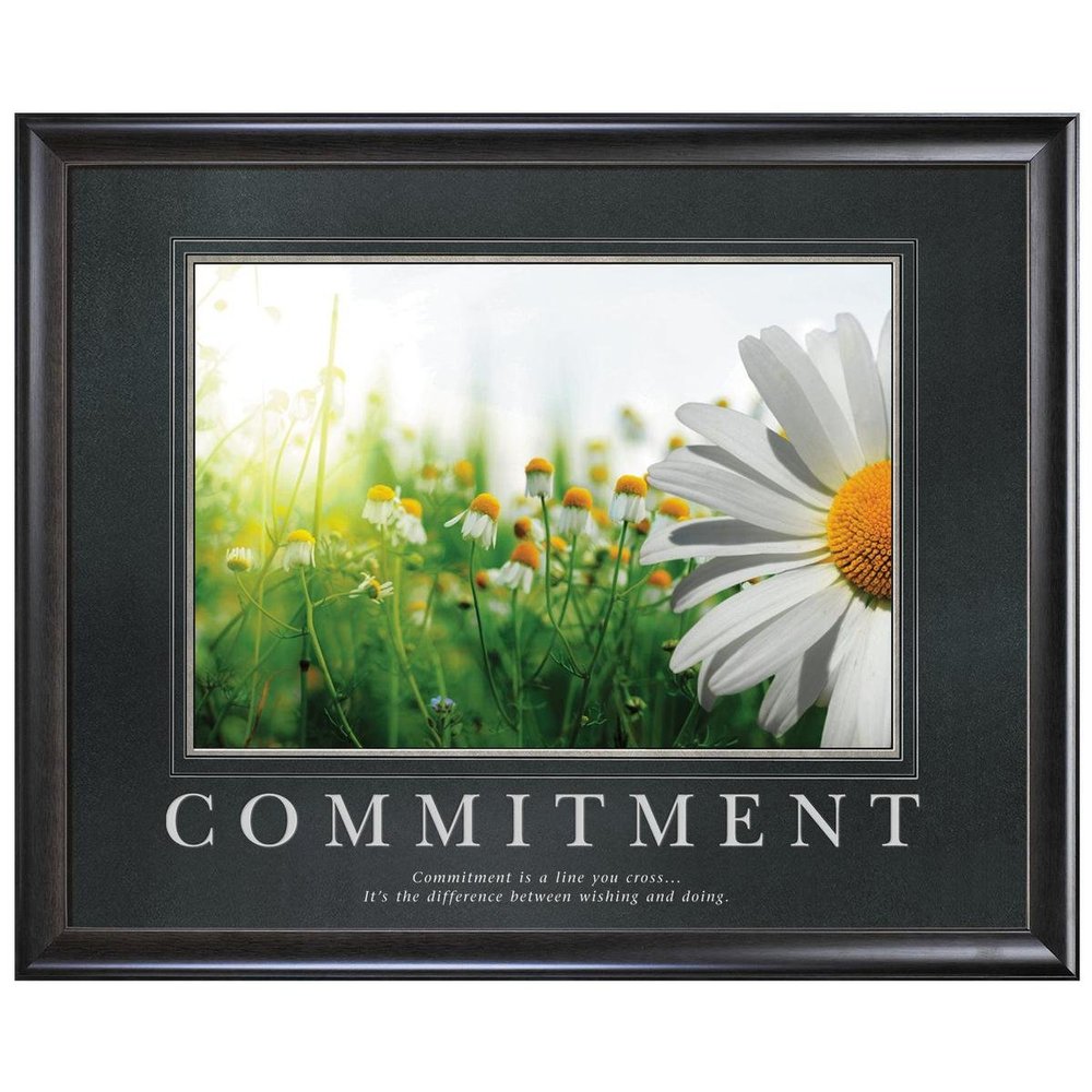 Gifts Delight Laminated 20x20 Poster: Commitment Daisy Motivational Poster by Successories - Classic Motivational Posters