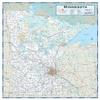 Laminated 24x27 Poster: Road Map - Minnesota Highway Wall Map view 1