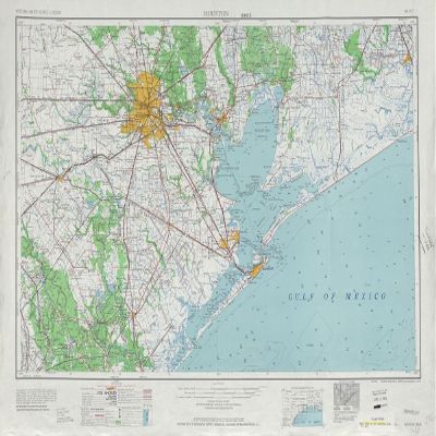 Gifts Delight Laminated 36x24 Poster: Houston Topographic Map Sheet, United States 1956 - Full Size