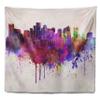 Designart ' Boston Skyline' Cityscape Tapestry Blanket Dcor Wall Art for Home and Office, Created On Lightweight Polyester Fabric x Large: 92 in. x 78 in view 2