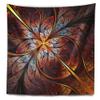 Designart ' Fractal Flower Red and Blue' Floral Tapestry Blanket Dcor Wall Art for Home and Office, Created On Lightweight Polyester Fabric XX-Large: 78 in. x 92 in view 1
