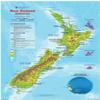 Gifts Delight Laminated 24x34 Poster: Physical Map - Geographic Map of New Zealand view 1